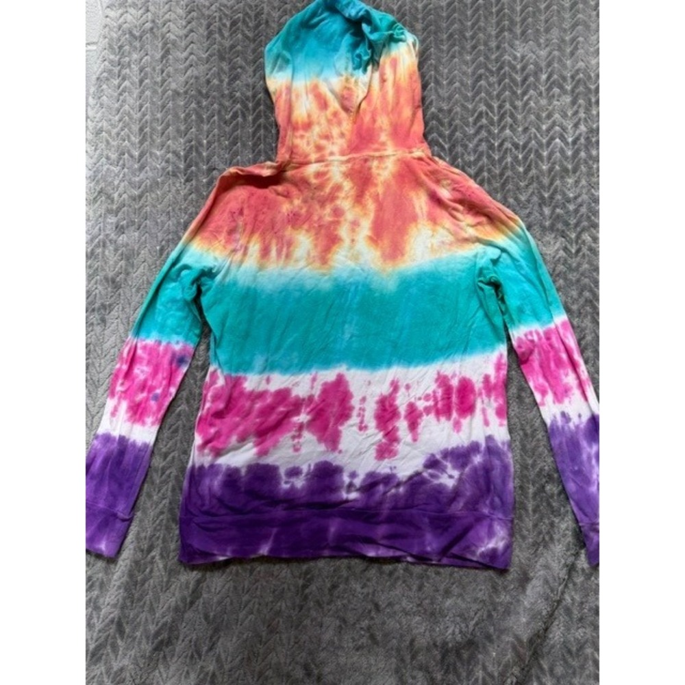 Sofra Activewear Womens Tie Dye Hoodie Long Sleeve Pullover Medium 0400 - Picture 2 of 3